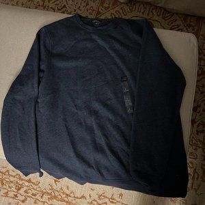 NWT Croft & Barrow Navy Blue Long Crewneck Sweatshirt Sz L